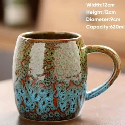 Plates u0026 More Küche & Esszimmer-Porzellantasse mit großem Fassungsvermögen – Keramiktasse für Kaffee und Tee fürs Büro