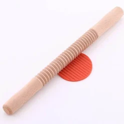 Tom Küche & Esszimmer-Präge-Nudelholz für wunderschön dekoriertes Gebäck, Backwerkzeug aus Holz