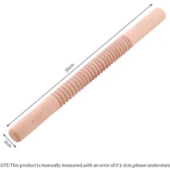 Tom Küche & Esszimmer-Präge-Nudelholz für wunderschön dekoriertes Gebäck, Backwerkzeug aus Holz