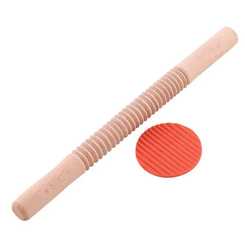 Tom Küche & Esszimmer-Präge-Nudelholz für wunderschön dekoriertes Gebäck, Backwerkzeug aus Holz