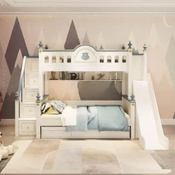 Kinder Cozy Living Kinderzimmermöbel|Möbel-Prinzessinnen-Schloss-Etagenbett – Märchenhafte Kindermöbel