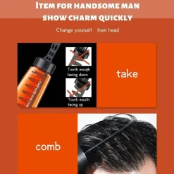 PureGlow Männerpflege|Frauenpflege-Professioneller Haarstyling-Gelkamm – Styling-Tool für einfaches Auftragen