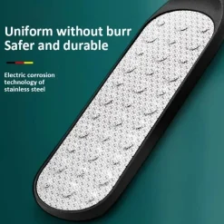 The Relaxation Nook Männerpflege|Körperpflege-Professioneller Hornhautentferner aus Edelstahl – Doppelseitiges Werkzeug zum Entfernen abgestorbener Haut