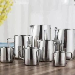 Tom Küche & Esszimmer-Professioneller Milchaufschäumkrug aus Edelstahl für Lattes und Cappuccinos