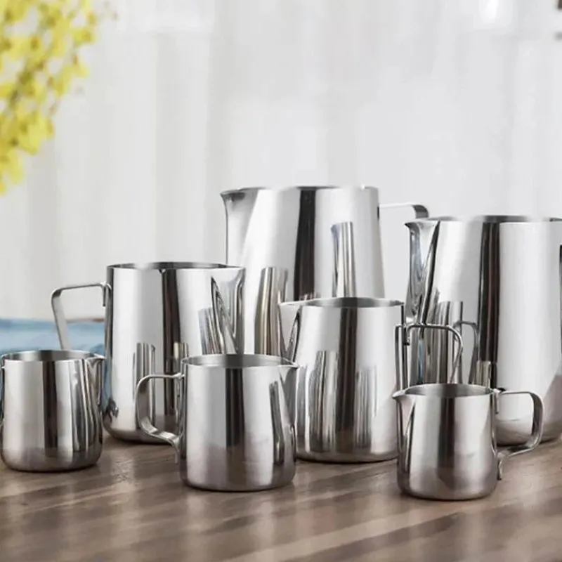 Tom Küche & Esszimmer-Professioneller Milchaufschäumkrug aus Edelstahl für Lattes und Cappuccinos