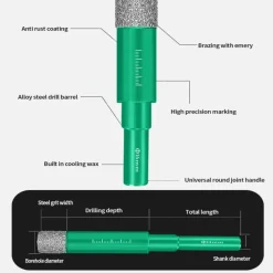 The Outdoor Vault Camping Im Freien|Outdoor-Artikel-Professionelles Diamantbohrer-Set – Premium-Lochöffner-Werkzeug