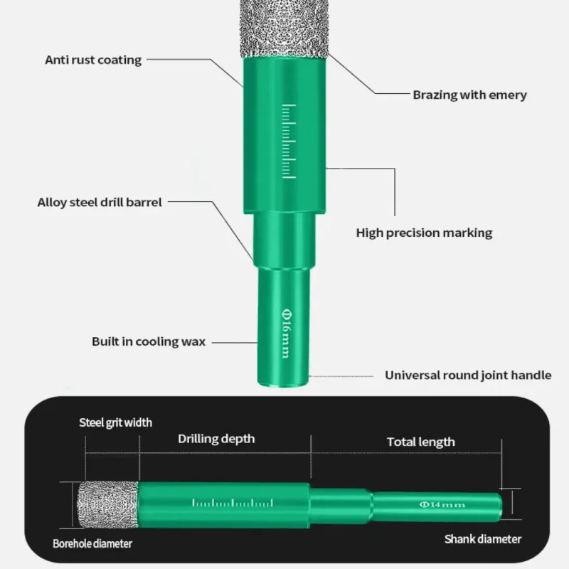 The Outdoor Vault Camping Im Freien|Outdoor-Artikel-Professionelles Diamantbohrer-Set – Premium-Lochöffner-Werkzeug