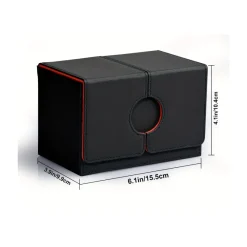 Tabletop Artistry Spielzeug & Spiele-PU Leather Card Deck Box with Dice Tray – Holds 200+ Sleeved Cards