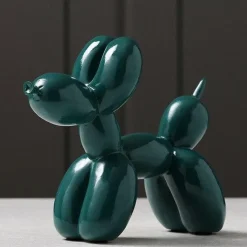 Tom Wohndeko-Puffaro Balloon Dog Sculpture – Colorful Resin Decorative Art