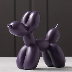 Tom Wohndeko-Puffaro Balloon Dog Sculpture – Colorful Resin Decorative Art