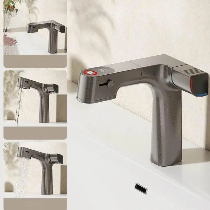 The Blissful Bath Badezimmer-Pull-Out Kitchen Faucet - Elegant Digital Design for Clean Water