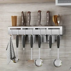 Space Savvy Küche & Esszimmer-Punch-Free Küchen-Aufbewahrungsregal - Geschirr-Organizer-Regal