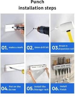 Space Savvy Küche & Esszimmer-Punch-Free Küchen-Aufbewahrungsregal - Geschirr-Organizer-Regal