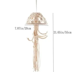 Timeless Touch Beleuchtung-Quallen-Traumfängerlampe - Handgemachte dekorative Leuchte