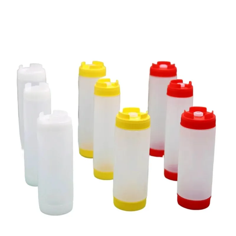 Tom Küche & Esszimmer-Quetschflasche mit Doppelkopf - Ketchup- und Dressing-Spender