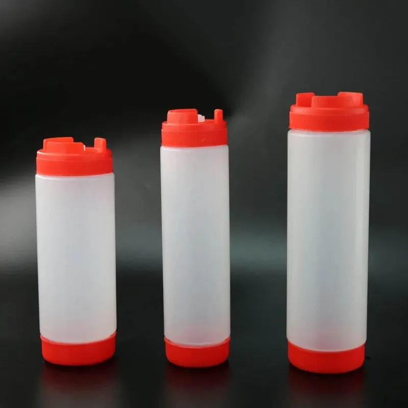 Tom Küche & Esszimmer-Quetschflasche mit Doppelkopf - Ketchup- und Dressing-Spender