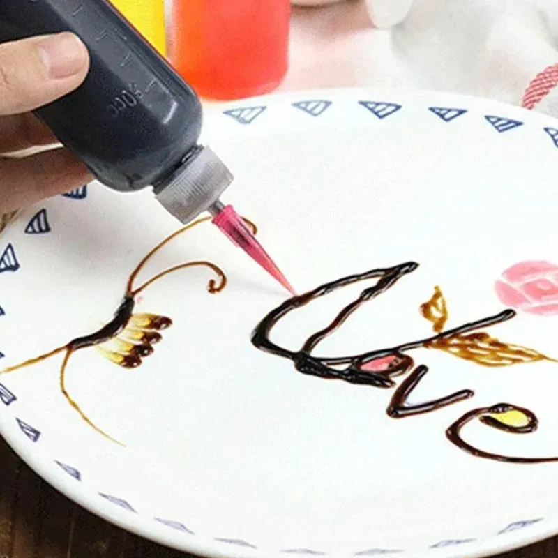 Tom Küche & Esszimmer-Quetschflaschen-Set zum Kuchendekorieren – 50 ml mit Düsen