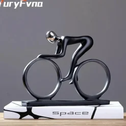 Tom Küche & Esszimmer-Radfahrer-Skulptur – Abstrakte Kunst, Heimdekoration für Sportler