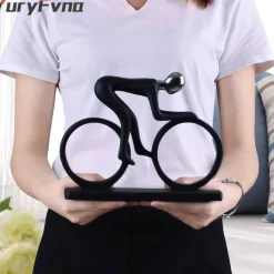 Tom Küche & Esszimmer-Radfahrer-Skulptur – Abstrakte Kunst, Heimdekoration für Sportler