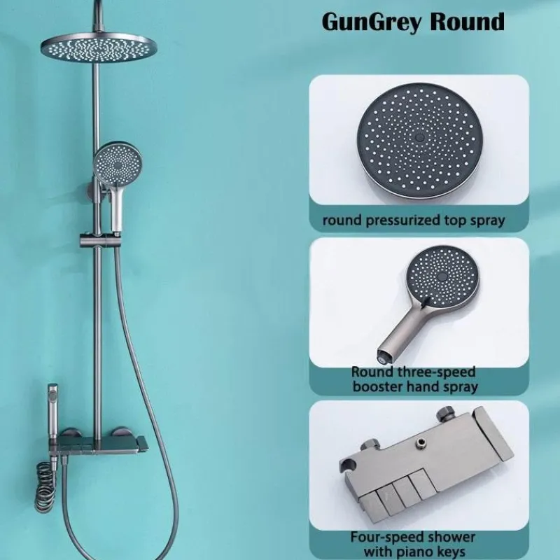 The Blissful Bath Badezimmer-Rainfall Shower Set - Stylish Bathroom Fixture