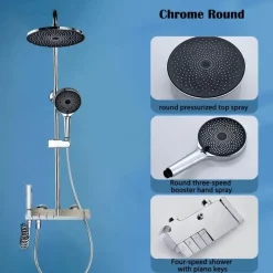 The Blissful Bath Badezimmer-Rainfall Shower Set - Stylish Bathroom Fixture