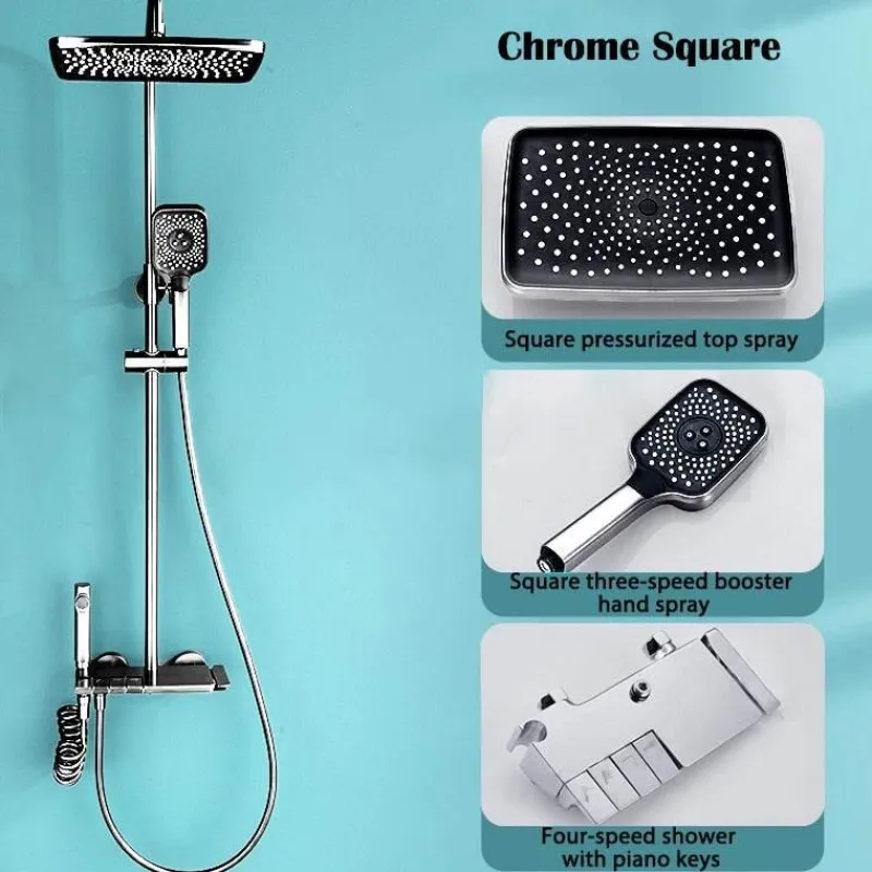 The Blissful Bath Badezimmer-Rainfall Shower Set - Stylish Bathroom Fixture