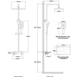 The Blissful Bath Badezimmer-Rainfall Shower Set - Stylish Bathroom Fixture