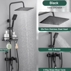 The Blissful Bath Badezimmer-Rainfall Shower Set - Stylish Bathroom Fixture