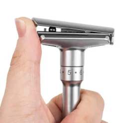 PureGlow Männerpflege|Körperpflege-Rasierhobel aus Titan – Rasierklinge für Herren