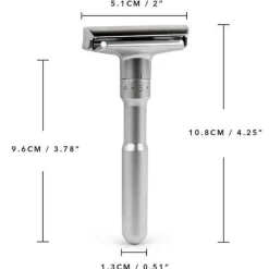 PureGlow Männerpflege|Körperpflege-Rasierhobel aus Titan – Rasierklinge für Herren