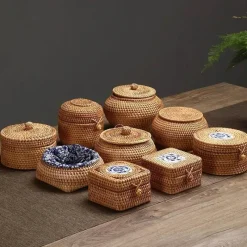 Feast u0026 Flair Küche & Esszimmer-Rattan-Aufbewahrungsbox – Küchen-Organizer, Snackbehälter