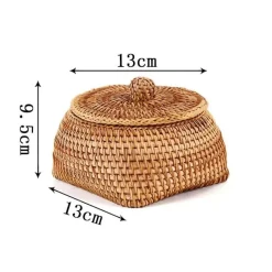 Feast u0026 Flair Küche & Esszimmer-Rattan-Aufbewahrungsbox – Küchen-Organizer, Snackbehälter