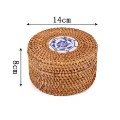 Feast u0026 Flair Küche & Esszimmer-Rattan-Aufbewahrungsbox – Küchen-Organizer, Snackbehälter