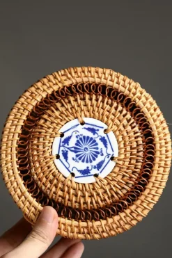 Feast u0026 Flair Küche & Esszimmer-Rattan-Aufbewahrungsbox – Snack-Organizer für die Küche mit Deckel