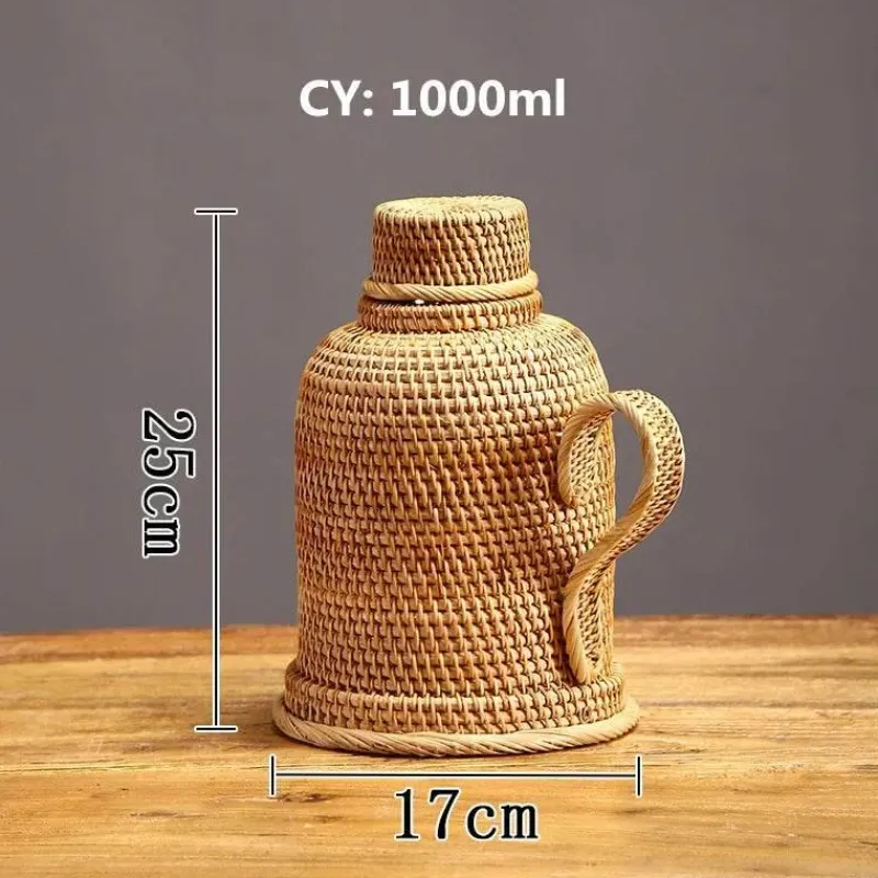 Feast u0026 Flair Küche & Esszimmer-Rattan-Isolierflasche – 1 l Kaffee- und Teekanne