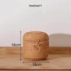 Feast u0026 Flair Küche & Esszimmer-Rattan-Tee-Aufbewahrungsbox - Puer-Grünteedose für Gongfu-Set