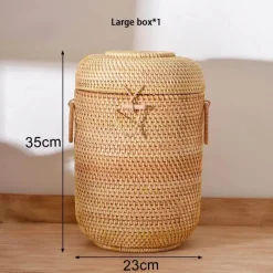 Feast u0026 Flair Küche & Esszimmer-Rattan-Tee-Aufbewahrungsbox - Puer-Grünteedose für Gongfu-Set