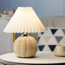 The Light Loft Beleuchtung-Rattan-Tischlampe – Stilvolles Beleuchtungsdekor für Zuhause
