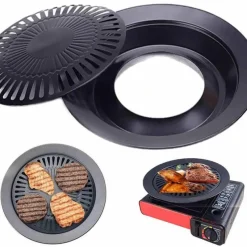 Adventure Basecamp Camping Im Freien|Outdoor-Artikel-Rauchfreier, antihaftbeschichteter Gasgrill – unverzichtbares Kochgerät für den Außenbereich