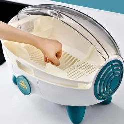 The Decor Haven Küche & Esszimmer-Raumschiff-Geschirrtrockner-Organizer – Kreative Aufbewahrungslösung für die Küche