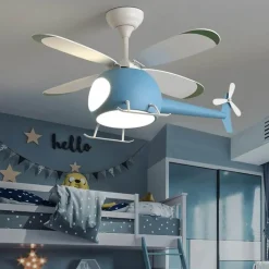 The Decor Haven Beleuchtung-RC Hubschrauber Deckenleuchte - Kinder Traumhafte Ventilatorlampe