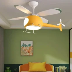 The Decor Haven Beleuchtung-RC Hubschrauber Deckenleuchte - Kinder Traumhafte Ventilatorlampe