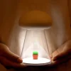 Comfort u0026 Style Beleuchtung-Rechargeable Cactus Mushroom Night Lamp - Stylish White LED Decor