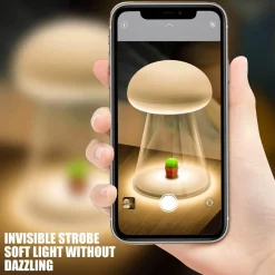 Comfort u0026 Style Beleuchtung-Rechargeable Cactus Mushroom Night Lamp - Stylish White LED Decor