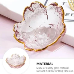 Plates u0026 More Küche & Esszimmer-Regenbogen-Glasschale mit Goldrand - Blaue Schnecke, Seestern, Jakobsmuschelteller