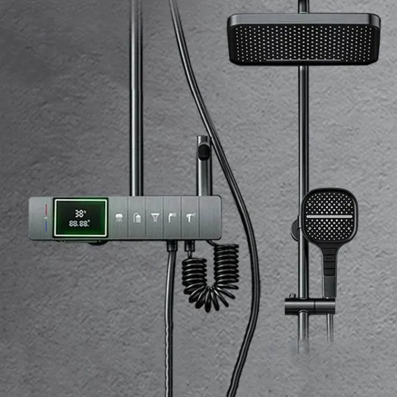 The Blissful Bath Badezimmer-Regenduschen-Set – Elegante Klaviertastensteuerung