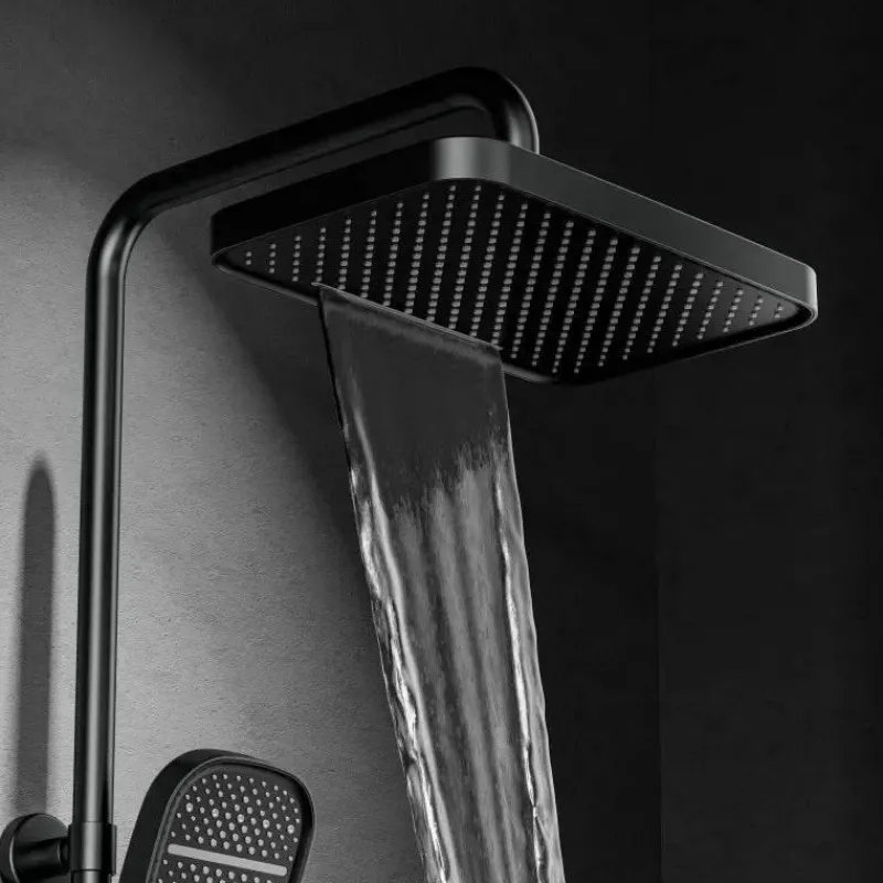 The Blissful Bath Badezimmer-Regenduschen-Set – Elegante Klaviertastensteuerung