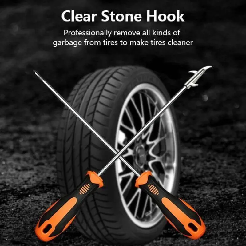 Cozy Living Autopflege|Autozubehör-Reifenreinigungsbürste – Effektives Steinentfernungswerkzeug