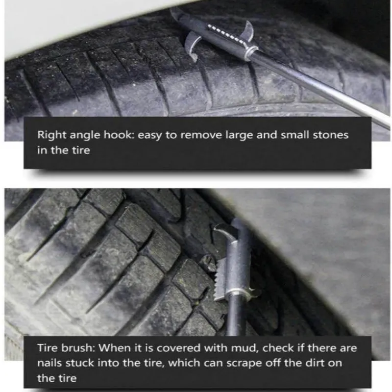 Cozy Living Autopflege|Autozubehör-Reifenreinigungsbürste – Effektives Steinentfernungswerkzeug