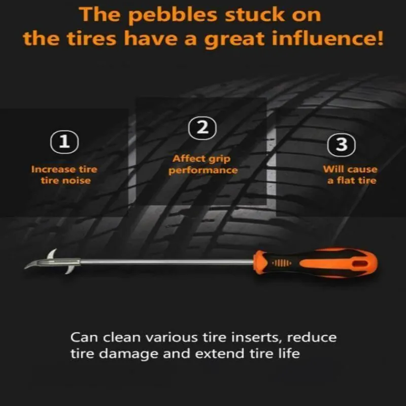 Cozy Living Autopflege|Autozubehör-Reifenreinigungsbürste – Effektives Steinentfernungswerkzeug